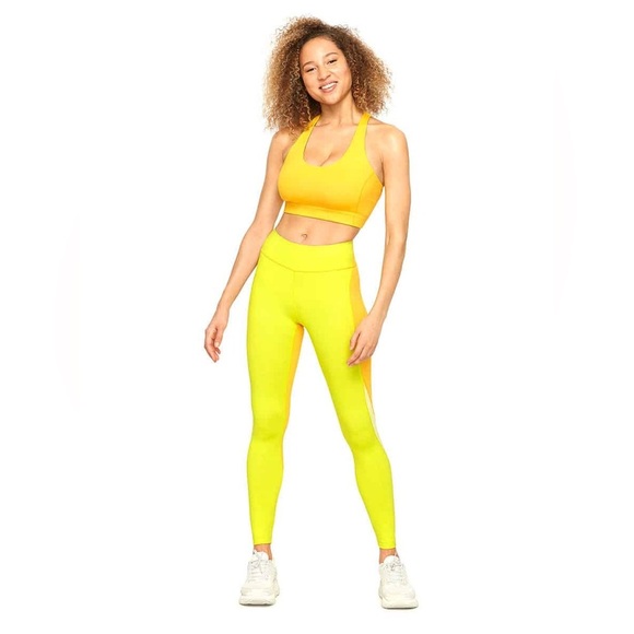 Outdoor Voices Tech Sweat Tech Leggings - Neon Yellow - Picture 3 of 6